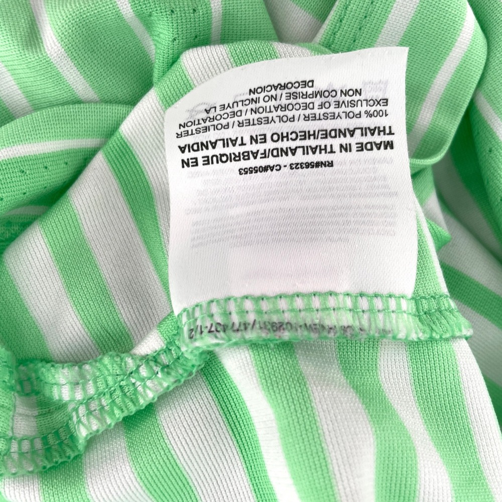 Nike Golf US Open Polo Mens Large Green White Striped Performance Polo Shirt - Picture 7 of 9